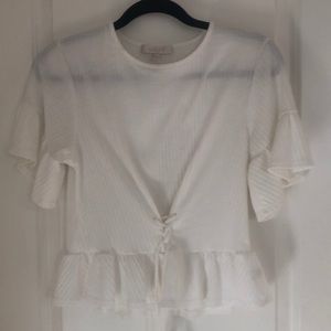 White peplum blouse